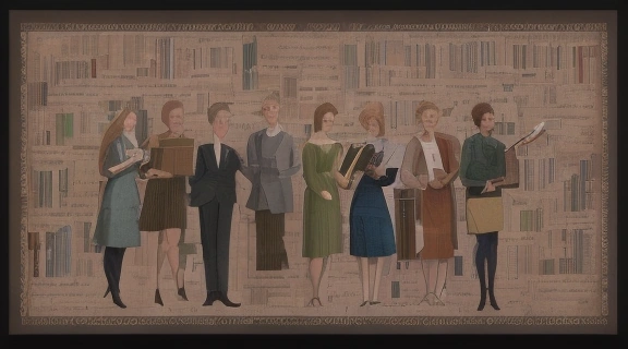 Знаменитые девы на коллаже достижений, символизирующем их аналитические способности и вклад в различные сферы жизни